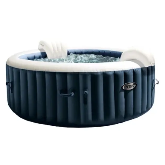 Intex PureSpa Plus 6 Person Portable Inflatable Round Hot Tub Spa with Soothing Bubble Jets and Built In Heater Pump image {5}