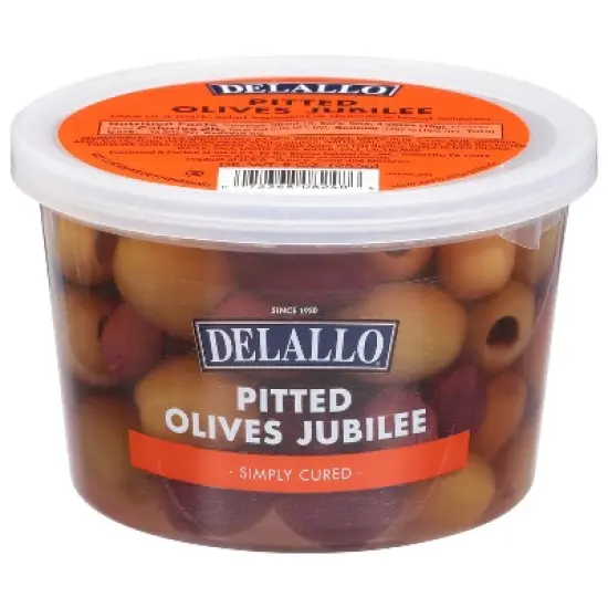 DeLallo Pitted Jubilee Olives - Case of 6 - 9 oz image {1}