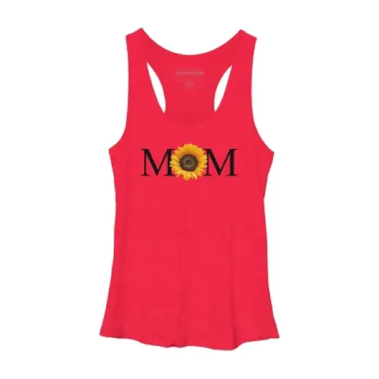 Women's Design By Humans Mother's Day Sunflower Mom By FridayFusion Racerback Tank Top image {6}