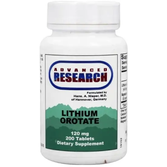 Advanced Research/Nutrient Carriers Lithium Orotate 120 mg 200 Tablets image {2}