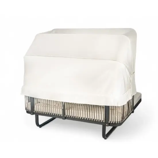 YOOCOZZ  57" Rattan Patio Daybed with Detachable Pillows image {7}