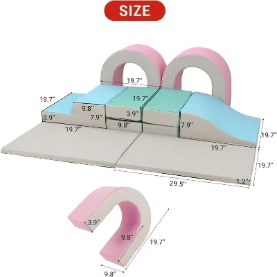 10-Pieces Climbing Toys for Toddlers, Toddler Playtime Corner Climber image {6}