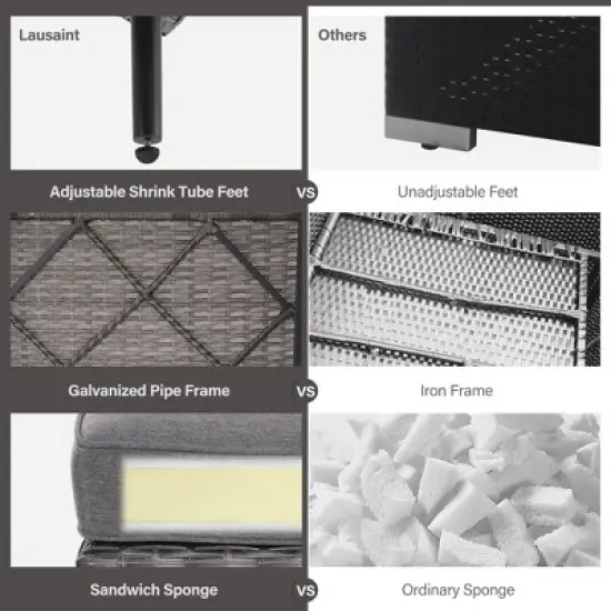 Lausaint Home 8-Piece Wicker Sectional Sofa image {6}