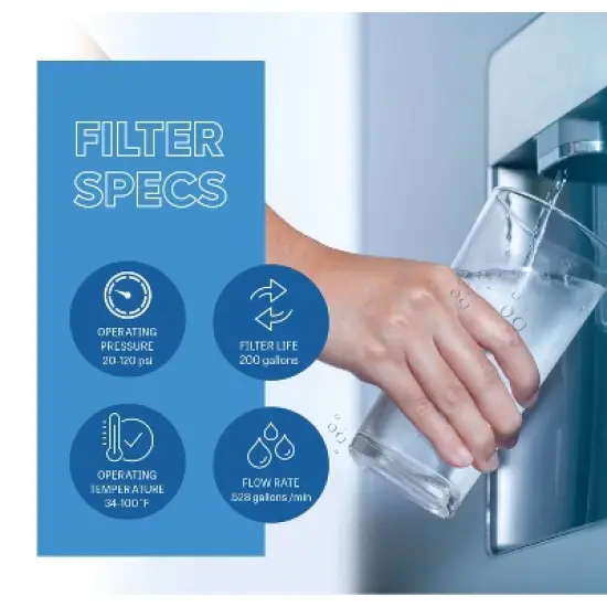 MAYA Replacement LG/Kenmore Refrigerator Water Filter 3pk- MPS302 image {4}