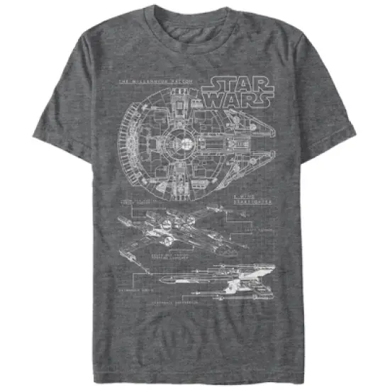Men's Star Wars Millennium Falcon X-Wing T-Shirt image {4}