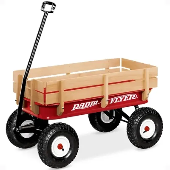 Radio Flyer Town and Country Wooden Wagon Kids Ride-On image {7}