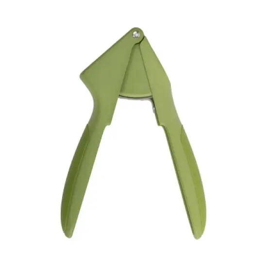 GoodCook Ready Garlic Press: Mincer & Crusher, Dishwasher-Safe, Green image {6}