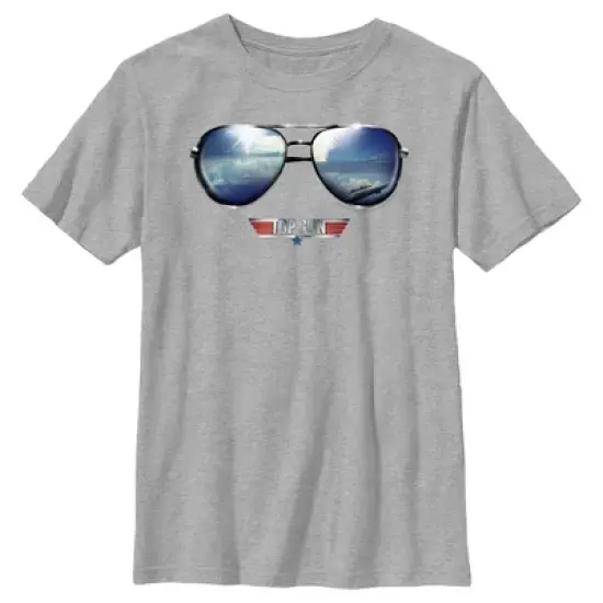 Boy's Top Gun Aviator Sunglasses Reflection Logo T-Shirt image {4}