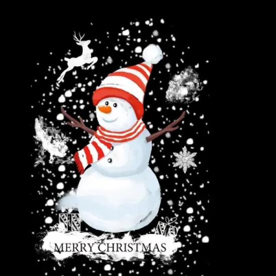 Women's Design By Humans Christmas snowman By werant Racerback Tank Top image {1}