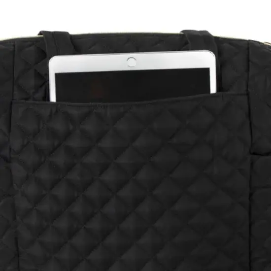 Jessica Simpson Quilted Tote - Black image {8}