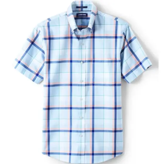 Lands' End Men's Short Sleeve Traditional Fit No Iron Sportshirt image {1}