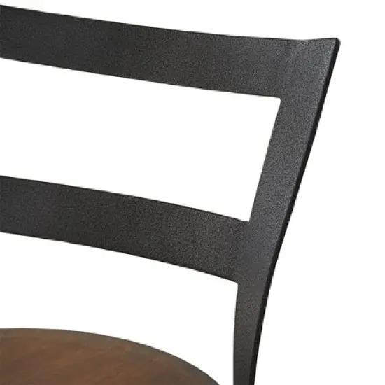 Set of 2 24" Saroyan Swivel Metal & Wood Counter Height Barstool Graphite - Inspire Q image {13}