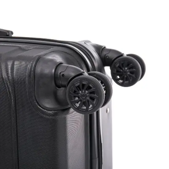 DUKAP Sense Lightweight Hardside Large Checked Spinner Suitcase - Black image {8}