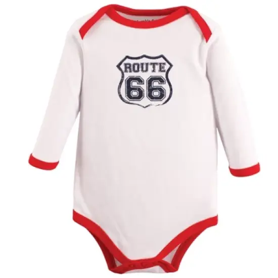 Luvable Friends Baby Boy Cotton Long-Sleeve Bodysuits 5pk, Speedy image {5}