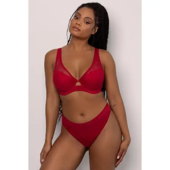 Mesh Plunge Bra image {7}