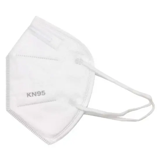 RightCare KN95 Protective Face Mask (Non-Medical) 99% Filter Efficiency 5-PLY mask with Ear Loops and Shapeable Nose Bridge, 10 Pack - White image {3}