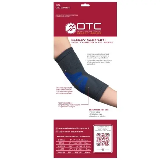 OTC Elbow Brace, Compression Recovery, Gel insert image {1}