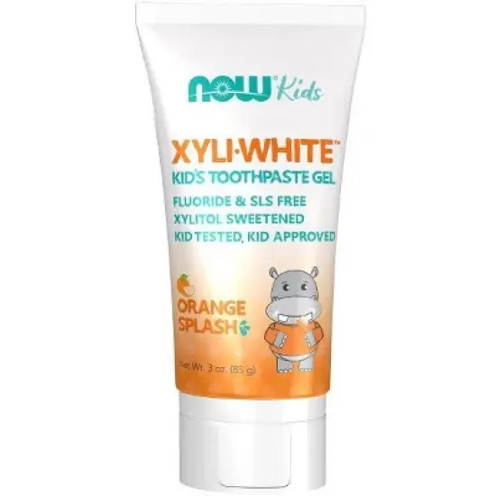 XyliWhite Orange Splash Kids Toothpaste by Now Foods  -  3 oz Gel image {2}