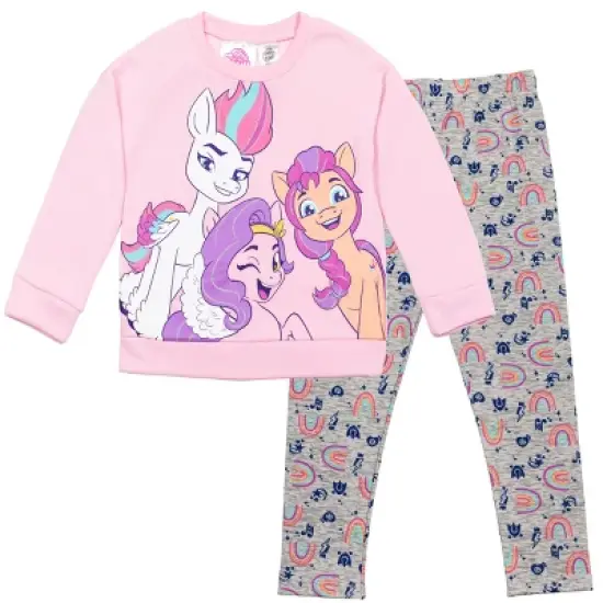 My Little Pony Sunny Pipp Zipp Toddler Girls Fleece Sweatshirt Legging Set Pink  image {8}