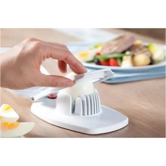 ZYLISS Egg Slicer - Non Slip, Egg Cutter and Wedger with Built in Shell Piercer: Manual Chopper, Ergonomic Handle image {6}