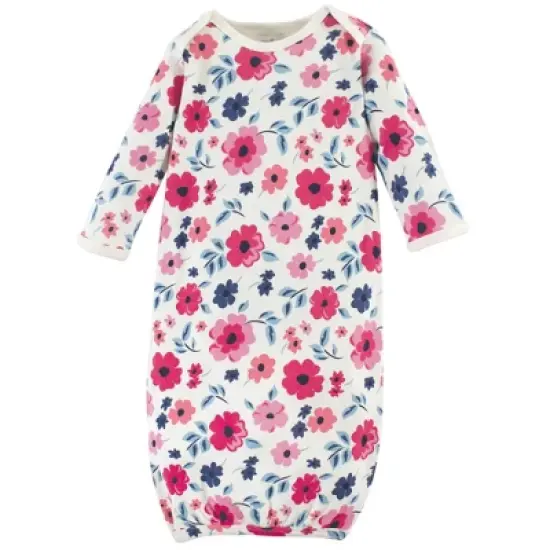 Touched by Nature Baby Girl Organic Cotton Gowns, Garden Floral, 0-6 Months image {2}