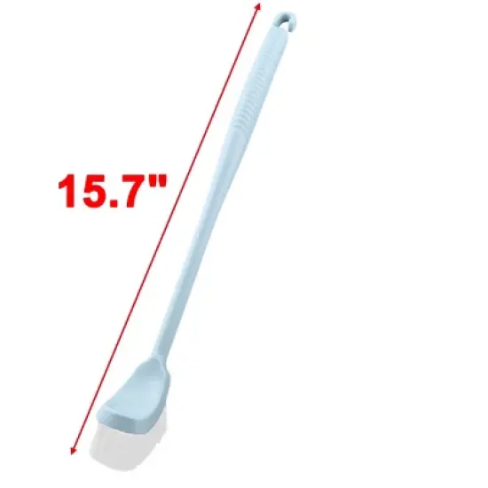 Unique Bargains Plastic Rectangle Toilet Brush Blue 15.7" x 1.6" image {1}