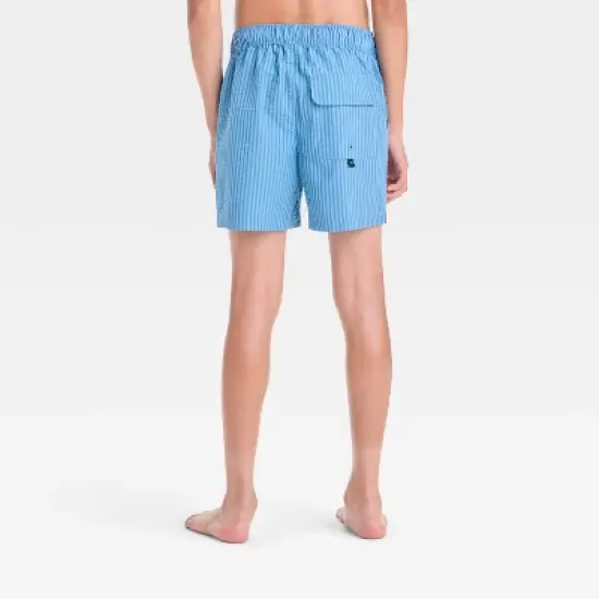 Boys' Striped Swim Shorts - art class&trade; Blue image {1}