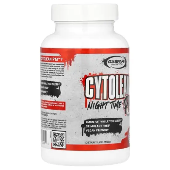 Gaspari Nutrition Cytolean PM: Nighttime Fat Burner with Melatonin Sleep Support, Stress Reduction, Stimulant Free, Vegan Friendly (90 Capsules) image {3}
