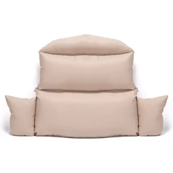 LeisureMod 2 Person Hanging Swing Chair Cushion Modern Soft Breathable Cotton Removable Zipper Cover, Machine Washable Cushions image {1}