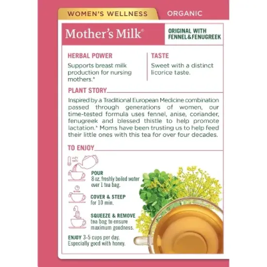 Traditional Medicinals Organic Mother's Milk Herbal Tea - 16ct image {1}