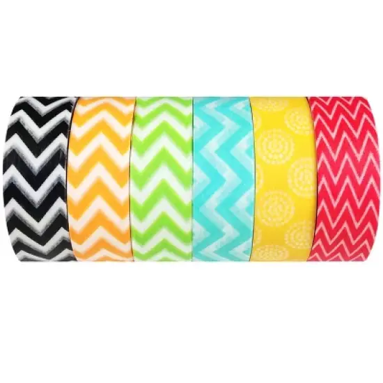 Wrapables Japanese Washi Masking Tape Collection, Premium Value Pack (Set of 6) image {21}