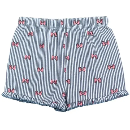 Mickey Mouse & Friends Minnie Toddler Girls Tie Knot T-Shirt Shorts Set Pink/White/Blue  image {4}