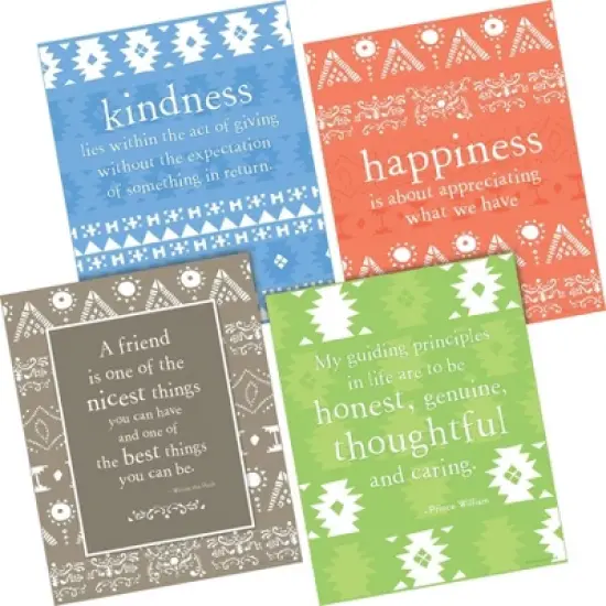 Set of 8 Be Kind Motivational Art Prints - Barker Creek: Classroom Decor, Inspiring Quote Charts, Teaching Aid image {1}