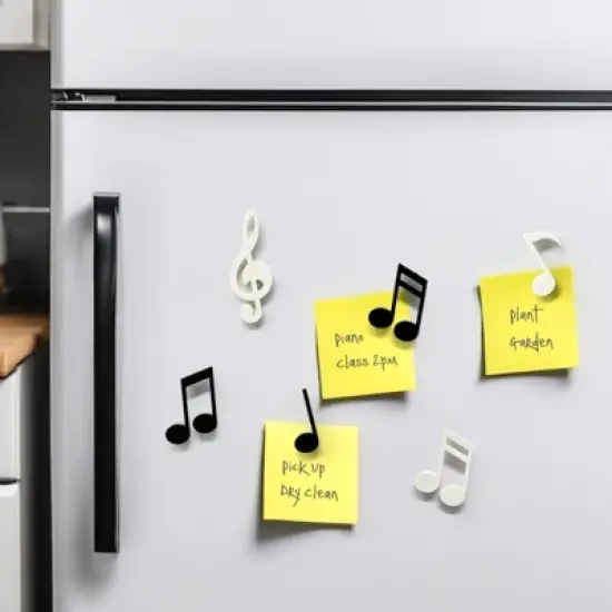 Wrapables Novelty Refrigerator Magnets for Kitchen, Whiteboards, Cabinets, and Lockers (Set of 12), Musical Notes image {4}