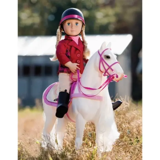 Our Generation Lily Anna with Horseback Riding Outfit & Book 18" Posable Doll image {1}