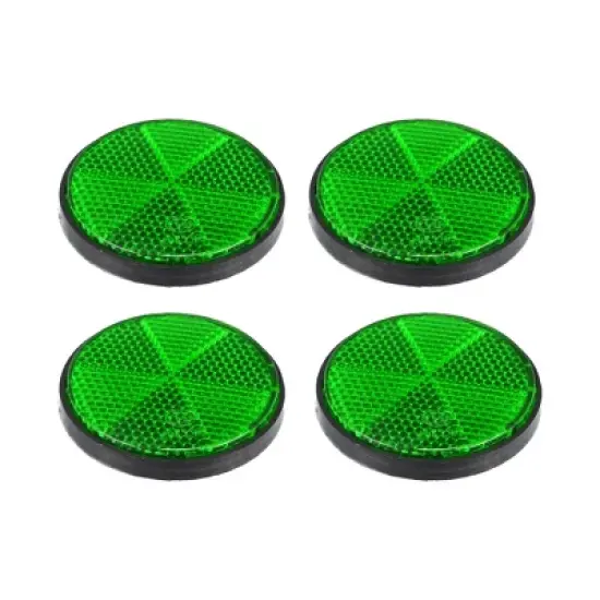 Unique Bargains M6x1.0 Motorcycle Bike Plastic Universal Screw Mount Reflective Warning Reflector 4 Pcs image {7}