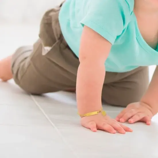 Baby Girls' Guardian Angel Tag ID Bracelet Sterling Silver Gold Plated - In Season Jewelry image {1}