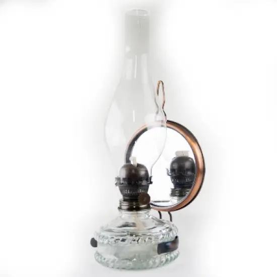 Lehman's Oil Lamp with Reflector - Securely Mounts to Wall or Free Stands, Indoor Kerosene or Oil Lantern, 12" with Reflector, Chimney and Wick image {2}