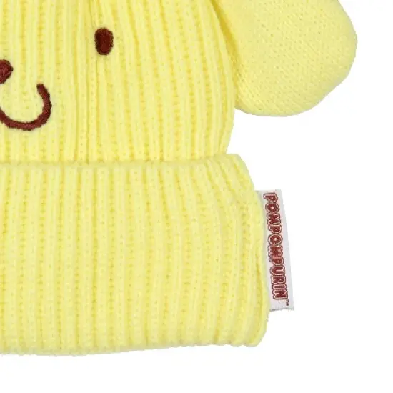Sanrio Hello Kitty Adult Pompompurin Embroidered Character Cuffed Beanie Cap Hat OSFM image {2}