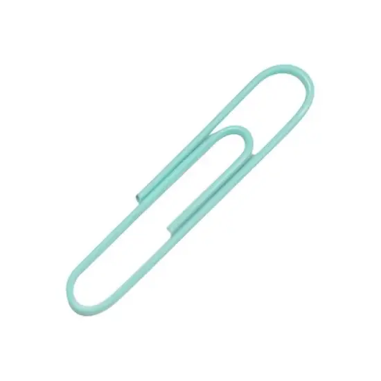 JAM Paper Jumbo Paper Clips Teal 3 Packs of 75 (21832065B) image {3}
