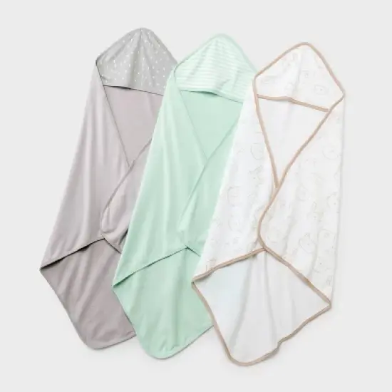 Baby 3pk Hooded Towel - Cloud Island&trade; image {2}