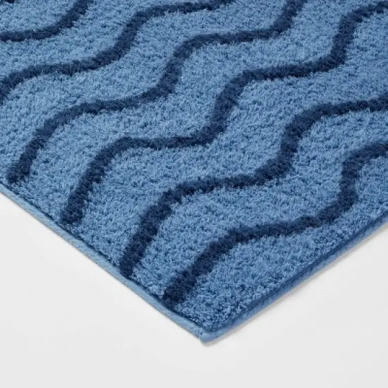Wave Kids' Bath Rug Navy - Pillowfort&trade; image {2}