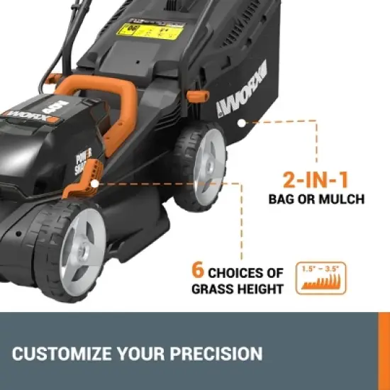 Worx WG779 40V Power Share 4.0Ah 14" Cordless Lawn Mower (Battery and Charger Included) image {5}