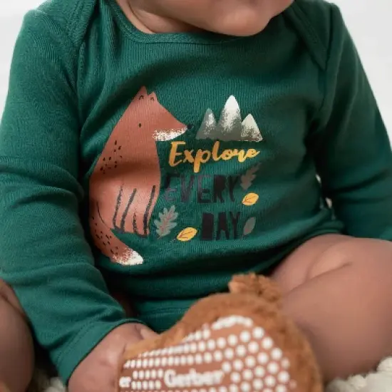 Gerber Baby Boys' Long Sleeve Onesies&reg; Bodysuits, 6-Pack image {1}