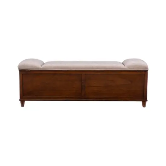 Mason Upholstered Storage Entryway Bench Chestnut - Powell Company image {6}