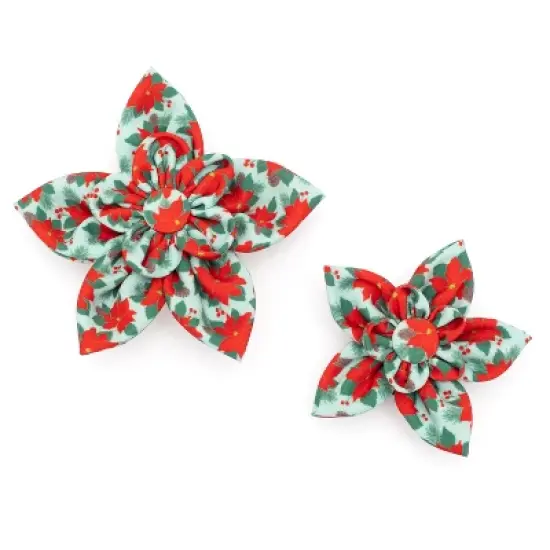 The Worthy Dog Poinsettias Flower - Adjustable Pet Collar Accessory image {2}