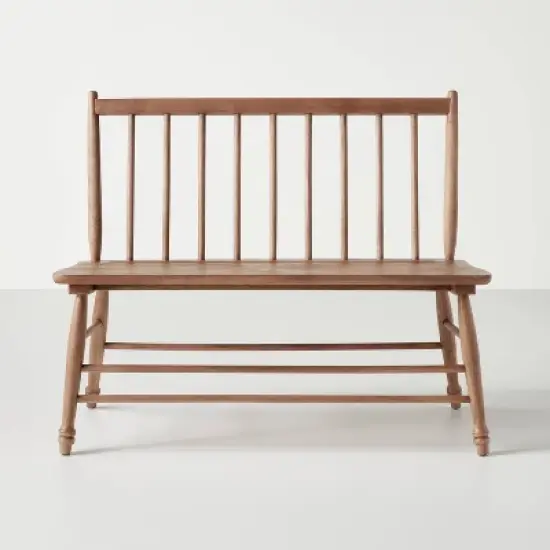 Vintage Windsor Dining Bench - Aged Oak - Hearth & Hand&trade; with Magnolia image {2}