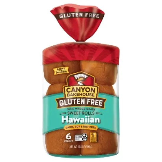 Canyon Bakehouse Gluten Free Hawaiian Sweet Rolls - 10.8oz image {1}