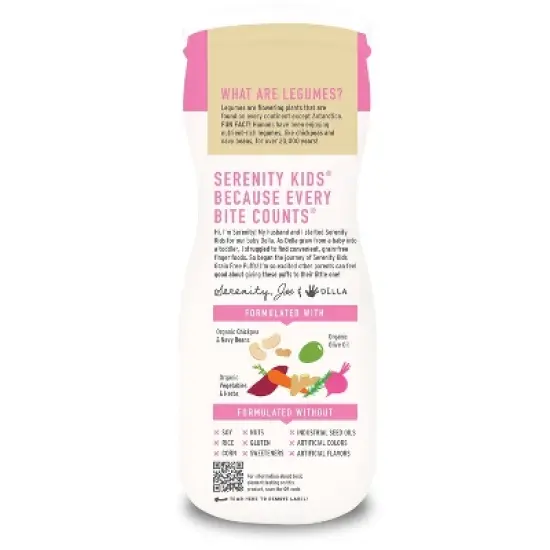 Serenity Kids Carrot & Beet Organic Grain Free Puffs Baby & Toddler Snacks - 1.5oz image {8}