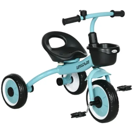INFURNIC Baby Walkers Kids Tricycle with Adjustable Seat Basket and Bell for Toddlers, Blue, 27.8"*20.9"*22.8" image {5}